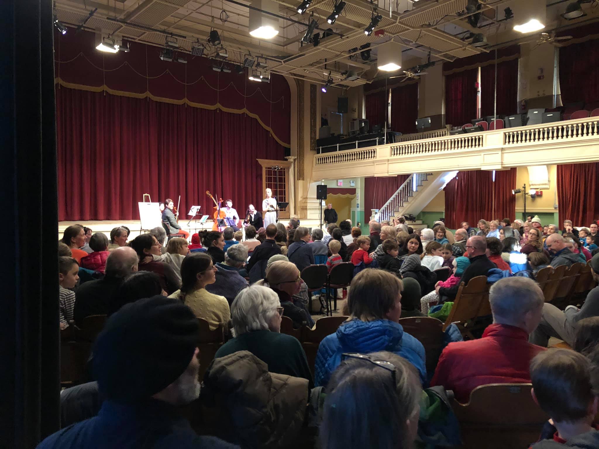 the Hall - packed for Musical Storytelling collaboration between LNT & Scrag Mountain