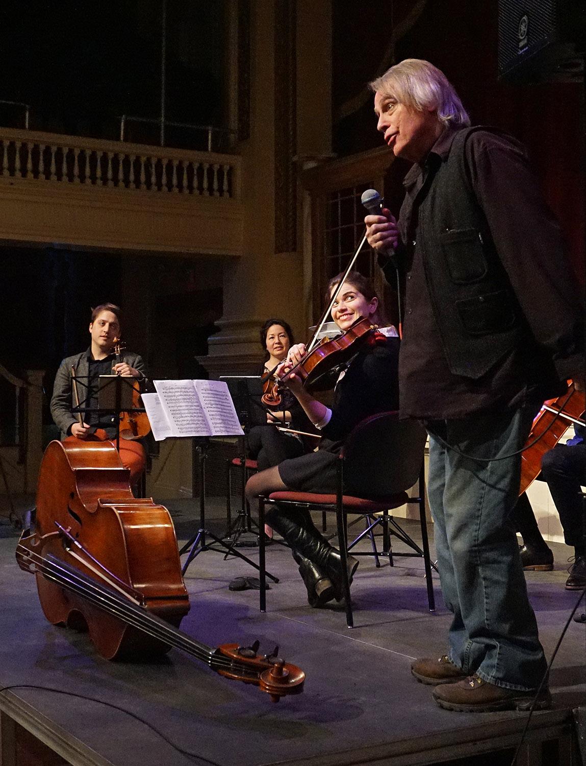 Kim Bent narrating during Musical Storytelling