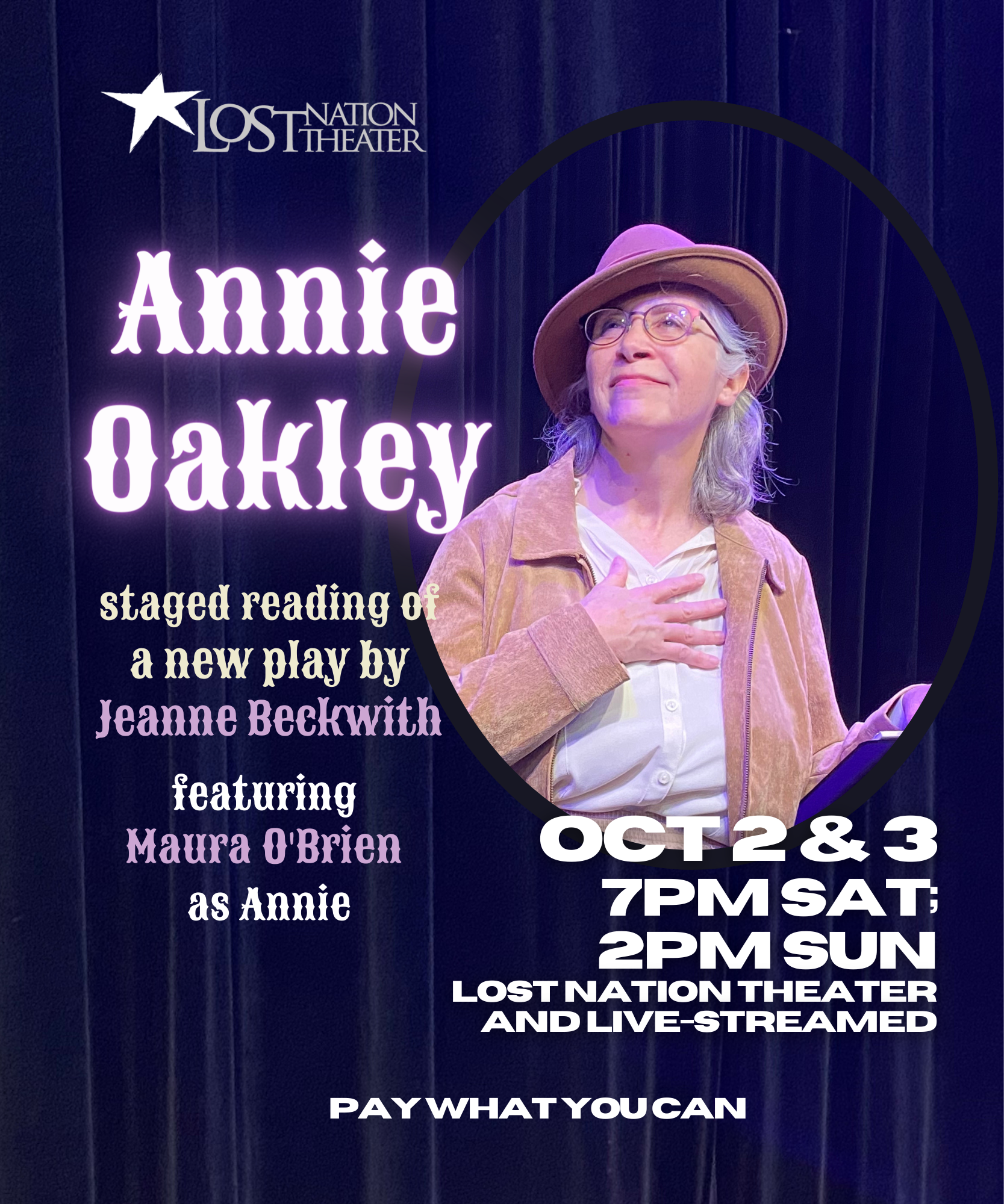 Annie Oakley - the cast and creatives of LNT's staged reading of the new  play by Jeanne Beckwith - Lost Nation Theater